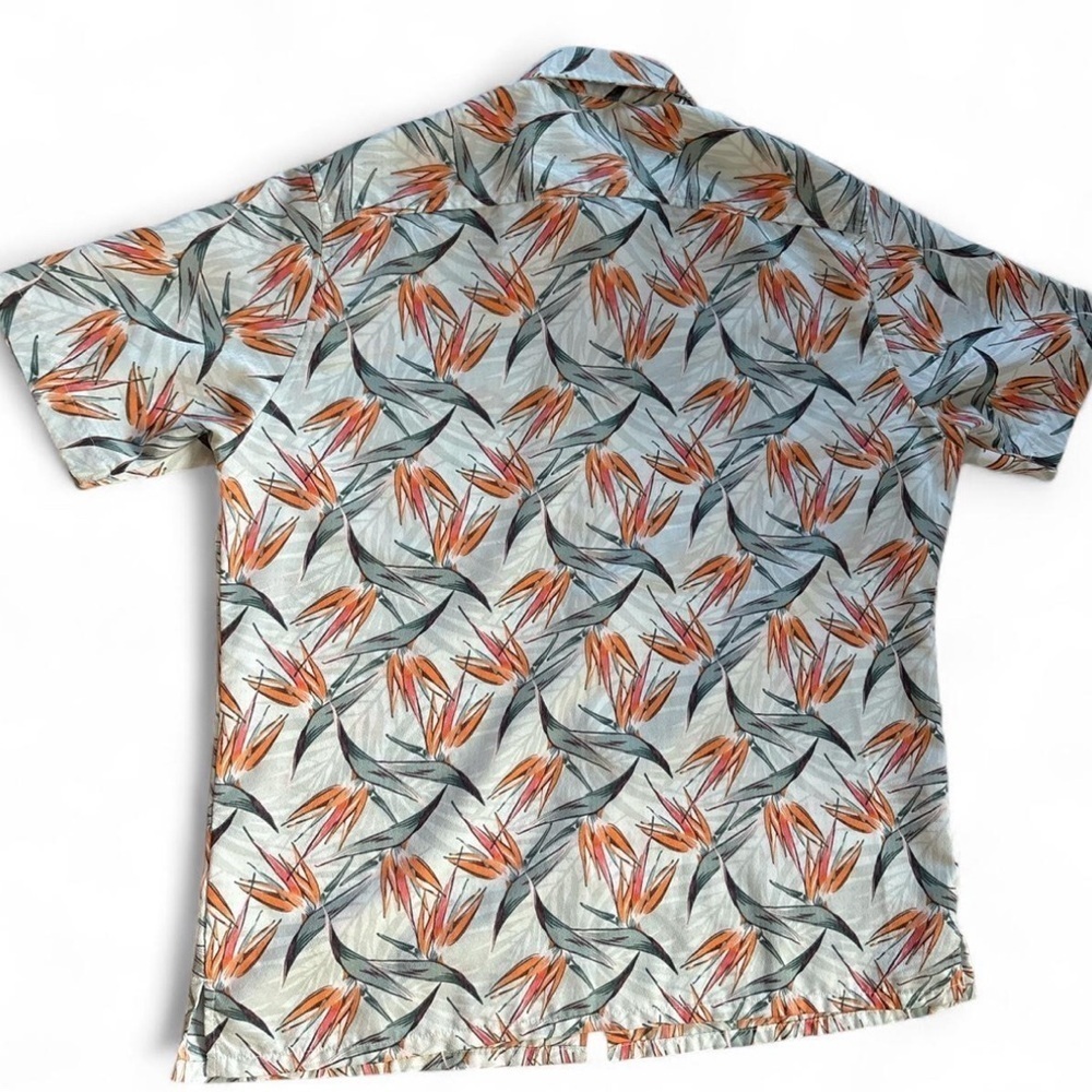 Croft & Barrow Hawaiian Shirt Mens L Bird Of Paradise Short Sleeve ButtonUp - Picture 3 of 3